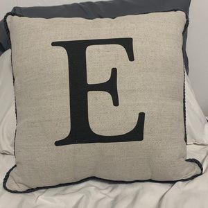 “E” Throw Pillow